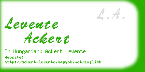 levente ackert business card